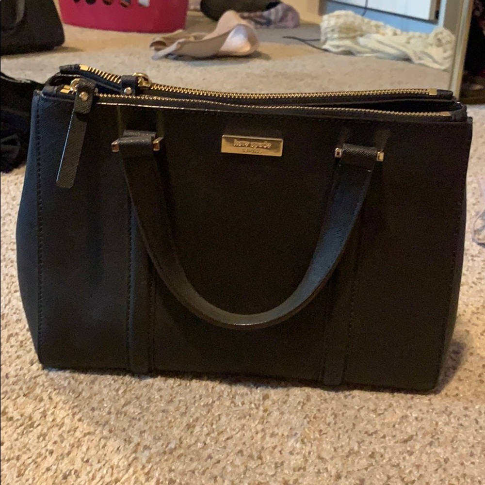 Kate Spade black purse with long handle